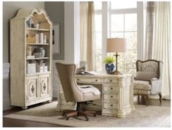 Hooker Furniture Lynn Leather Home Office Chair in Beige