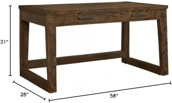 Martin Furniture Avondale Rustic Writing Desk Writing Table Wood Office Desk Brown (IMAE384)