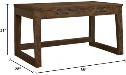 Martin Furniture Avondale Rustic Writing Desk Writing Table Wood Office Desk Brown (IMAE384)