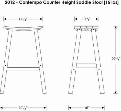 POLYWOOD 2012-FBLSR Contempo Bar Height Saddle Seat Barstool, Black Frame, Sunset Red