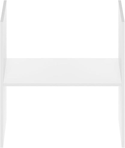 Furinno Cubicle Cube Insert, H-Shelf Cube Organizer, Fits into Extra Thick Cubes, for Organizers and Storage, White (Does not fit IKEA Kallax Shelving)
