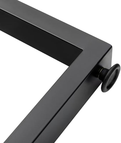 36 Inch Metal Bar Table Legs for Desk, Dining Table with Adjustable Feet Pads,Home DIY Furniture Legs，Black Set of 2(W18”*H36”).