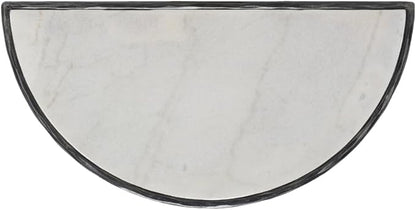 SAFAVIEH Couture Collection Jessa Black/White Forged Metal Half Moon Semi Circle Console Table (Fully Assembled)