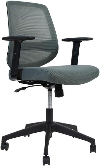 Vari Foundation Chair - Ergonomic Home Office Desk Chair + Adjustable Height, Tilt, and Armrests, Breathable Mesh, Lumbar Support - Swivel Rolling Task Chair for Office or Study (Sage Grey)