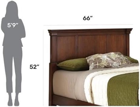 BOWERY HILL Traditional Wood Queen Headboard in Brown Finish