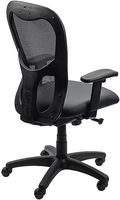 Tempur-Pedic TP9000 Swivel Task Chair with Tempur Material, Adjustable Armrests, and Lumbar Support, Black Vinyl