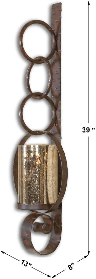 Uttermost 19850 Falconara Metal Wall Sconce, Brown