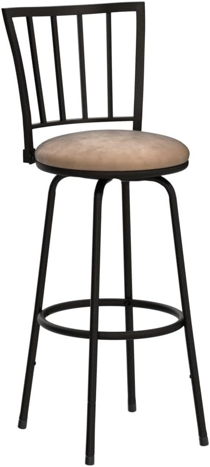 VECELO Adjustable Counter Stools,Bar Stools with 360 Degree Swivel Seat Top and Comfortable Round Seat Cushions,Steel Bistro Pub Chairs