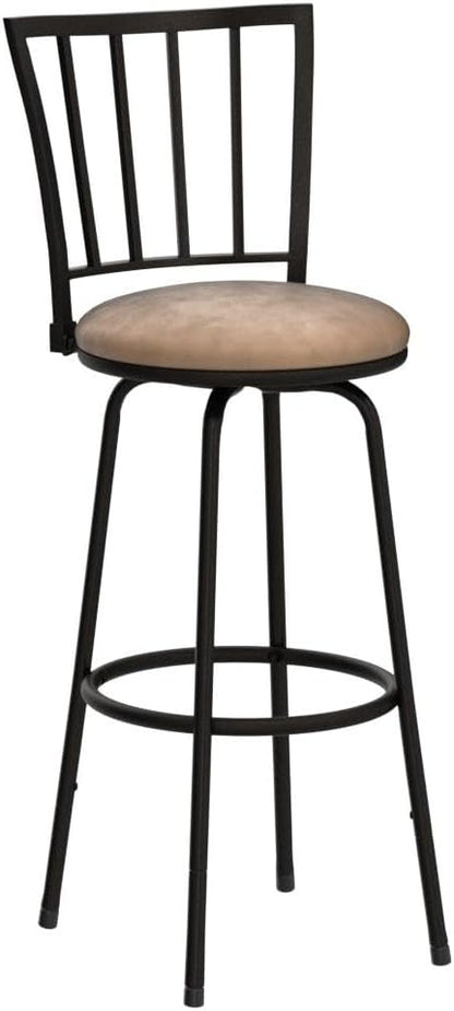 VECELO Adjustable Counter Stools,Bar Stools with 360 Degree Swivel Seat Top and Comfortable Round Seat Cushions,Steel Bistro Pub Chairs