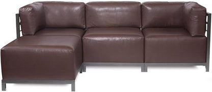 Howard Elliott Axis Chair with Cover for Both Indoor & Outdoor Seating, Cushioned Chair & Seating Titanium Frame Chair for Living Room, Office and Bedroom, 30.5 x 32.5 x 30 Inches, Avanti Pecan