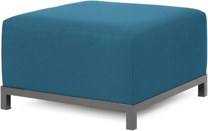 Howard Elliott Axis Chair with Cover for Both Indoor & Outdoor Seating, Cushioned Chair & Seating Titanium Frame Chair for Living Room, Office and Bedroom, 30.5 x 32.5 x 30 Inches, Seascape Turquoise