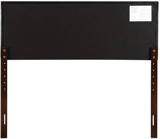 Pemberly Row Faux Leather Upholstered King Headboard in Black