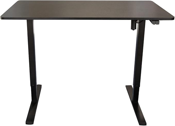 Stand Up Desk Store Electric Compact Standing Desk (Black Frame/Matte Black Top, 48” Wide)