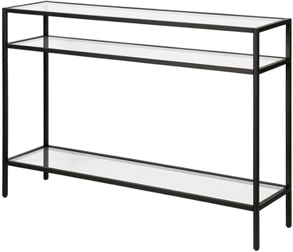 Siviline 42'' Wide Rectangular Console Table in Blackened Bronze