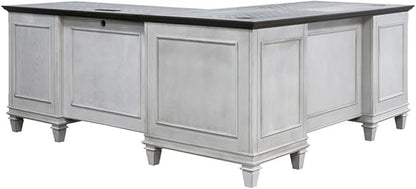 Martin Furniture Pedestal Desk, White