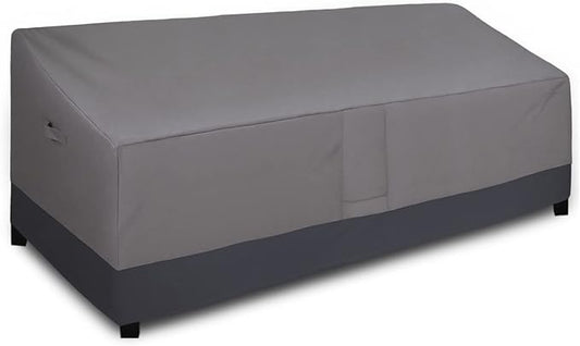 Easy-Going Waterproof Outdoor Couch Cover, Heavy Patio Furniture Sofa Cover Windproof Durable (104Wx40Dx33H inch,Gray/Dark Gray)