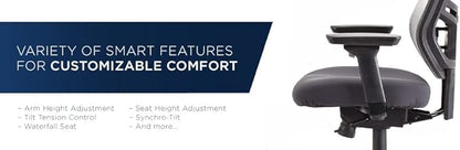 Tempur-Pedic Adjustable Task Chair, Agate Grey