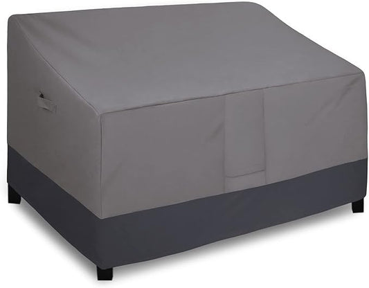 Easy-Going Waterproof Outdoor Loveseat, Heavy Duty Deep 2-Seater Patio Couch, Windproof Furniture Cover with Air Vent (58Wx40Dx31H inch, Gray/Dark Gray)