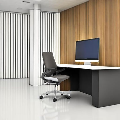 Steelcase Gesture Office Chair - Ergonomic Work Chair with Wheels for Carpet - Comfortable - Intuitive-to-Adjust for Desk - 360-Degree Arms - Graphite Gray Fabric