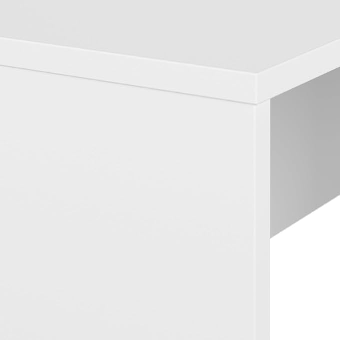 Bush Furniture BSHSCD172WH Studio C White 72W x 36D Bow Front Desk