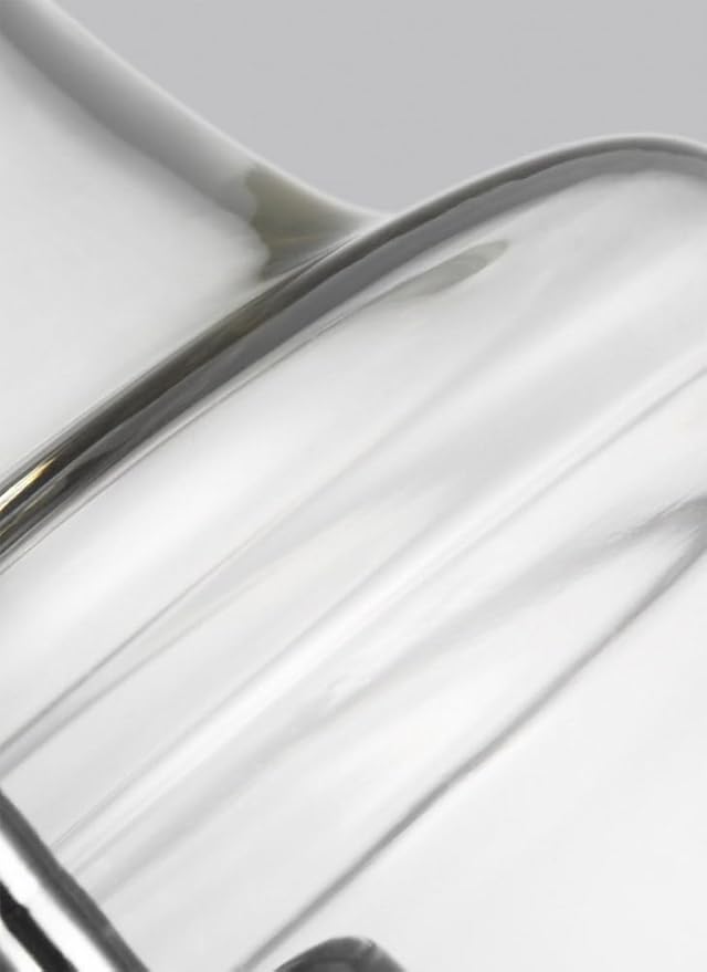 Feiss P1484SN Marino Glass Pendant Lighting, 1-Light, 60 Watts, Satin Nickel (9" W x 16" H)