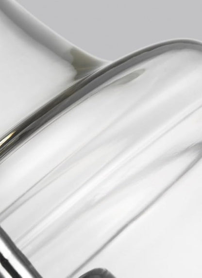 Feiss P1484SN Marino Glass Pendant Lighting, 1-Light, 60 Watts, Satin Nickel (9" W x 16" H)