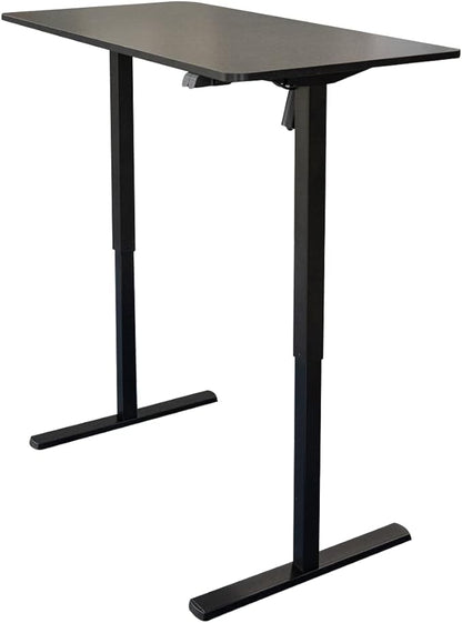 Stand Up Desk Store Electric Compact Standing Desk (Black Frame/Matte Black Top, 48” Wide)
