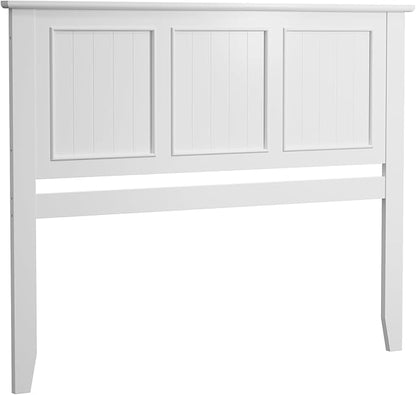 Scurrty Antique Style Wood Headboard Queen Size, Modern Headboard with Vintage Wood Frame, Bedroom Furniture (White)