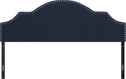Hillsdale Cynthia Upholstered King Adjustable Headboard, Navy