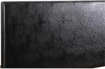 Pemberly Row Faux Leather Upholstered King Headboard in Black