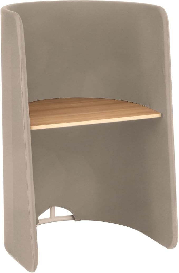 Safco Products Roam Touchdown Personal Workstation, Laminate Desktop, Lightweight yet Durable Steel Frame, Fabric Privacy Shroud, Dark Gray