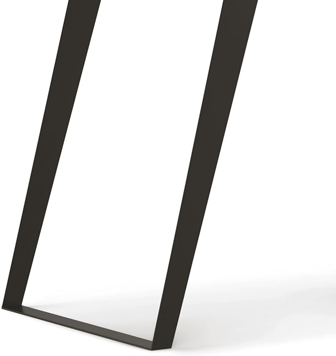 SIMPLIHOME Lowry Desk - 54-Inch Wide Solid Walnut Veneer and Metal Writing Desk, Modern Industrial Home Office Computer Table for Workspace with 2 Drawers and Flip-Down Keyboard Tray