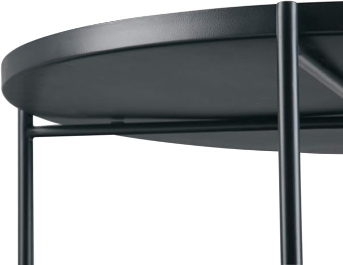 SIMPLIHOME Monet Industrial 32 inch Wide Metal Metal Coffee Table in Black for the Living Room and Family Room