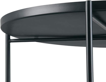 SIMPLIHOME Monet Industrial 32 inch Wide Metal Metal Coffee Table in Black for the Living Room and Family Room