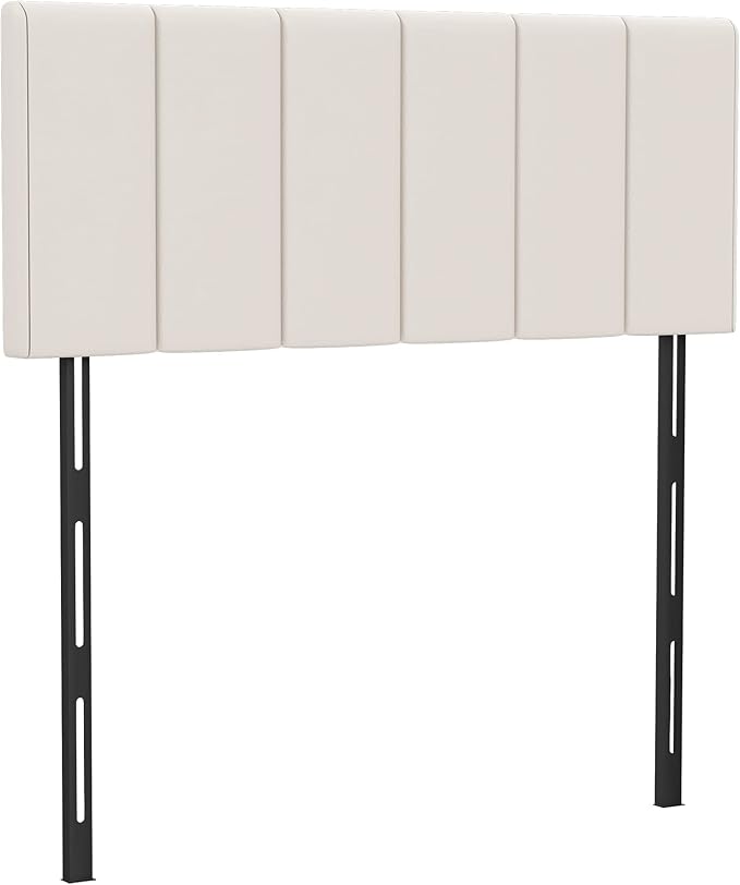 HAOBO Home Upholstered Headboards Foldable Queen/Full Faux Leather Panels with Height Adjustments-White