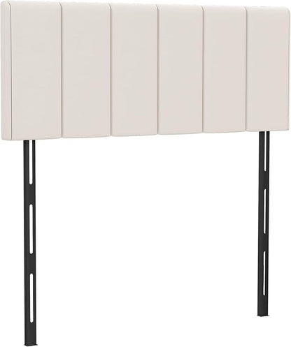 HAOBO Home Upholstered Headboards Foldable Queen/Full Faux Leather Panels with Height Adjustments-White