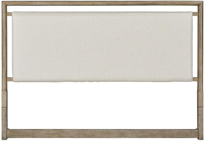 American Woodcrafters Arlington Queen Upholstered Panel Headboard - Nutmeg