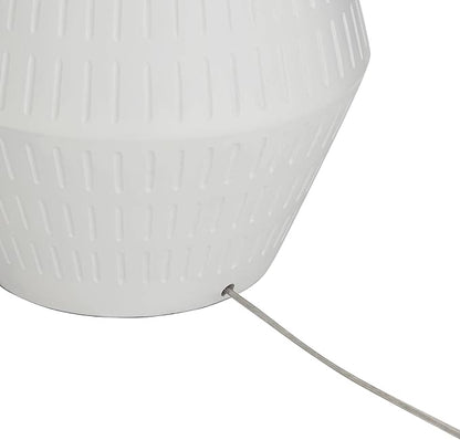 Possini Euro Design Luke 30" Tall Large Geometric Mid Century Modern Coastal End Table Lamp White Finish Single Fabric Shade Living Room Bedroom Bedside Nightstand House Office Home Reading