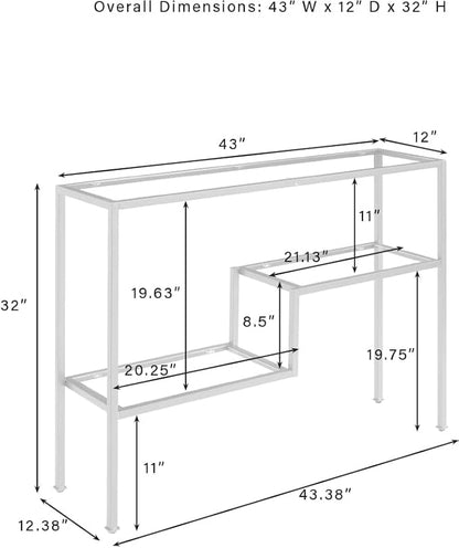 Crosley Furniture Sloane Sofa Console Table with Storage Shelves for Hall, Entryway, or Living Room, Matte Black