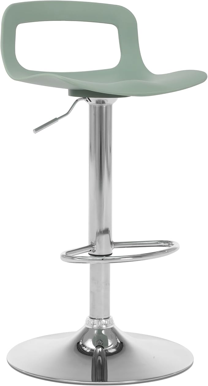 NOBPEINT Contemporary Chrome Air Lift Adjustable Swivel Bar Stool (2 Pieces, ‌Mint Green)