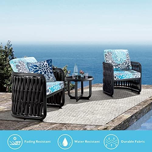 JMGBird Outdoor Cushion Tufted Pillow, Deep Seat Outdoor Chair Cushion 22"x22" Patio Cushions for Outdoor Furniture