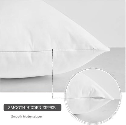 MoonRest® Synthetic Down Alternative 14x34 Lumbar Pillow Insert Form, for Decorative Throw Pillow, Sofa, Cushions, Body and Bed - Pack of 2- Size 14” X 34”