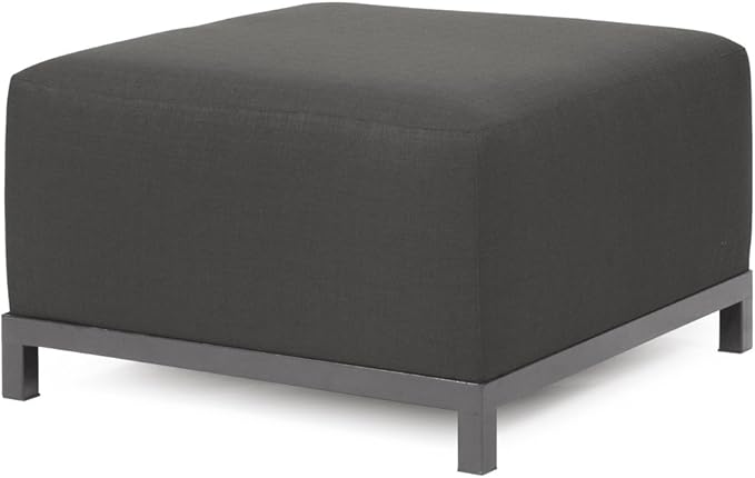 Howard Elliott Axis Chair with Cover for Both Indoor & Outdoor Seating, Cushioned Chair & Seating Titanium Frame Chair for Living Room, Office and Bedroom, 30.5 x 32.5 x 30 Inches, Sterling Charcoal