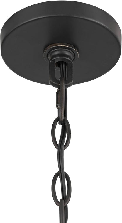 Possini Euro Design Julian 24" Rustic Industrial Pendant Ceiling Light Fixture Dining Room Over Table Kitchen Island Foyer Dome Hanging 4-Light Brown Bronze Finish Hallway Entryway Living Room