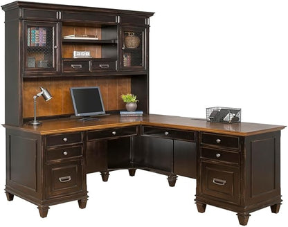 Martin Furniture Hartford L-Shaped Desk, Brown