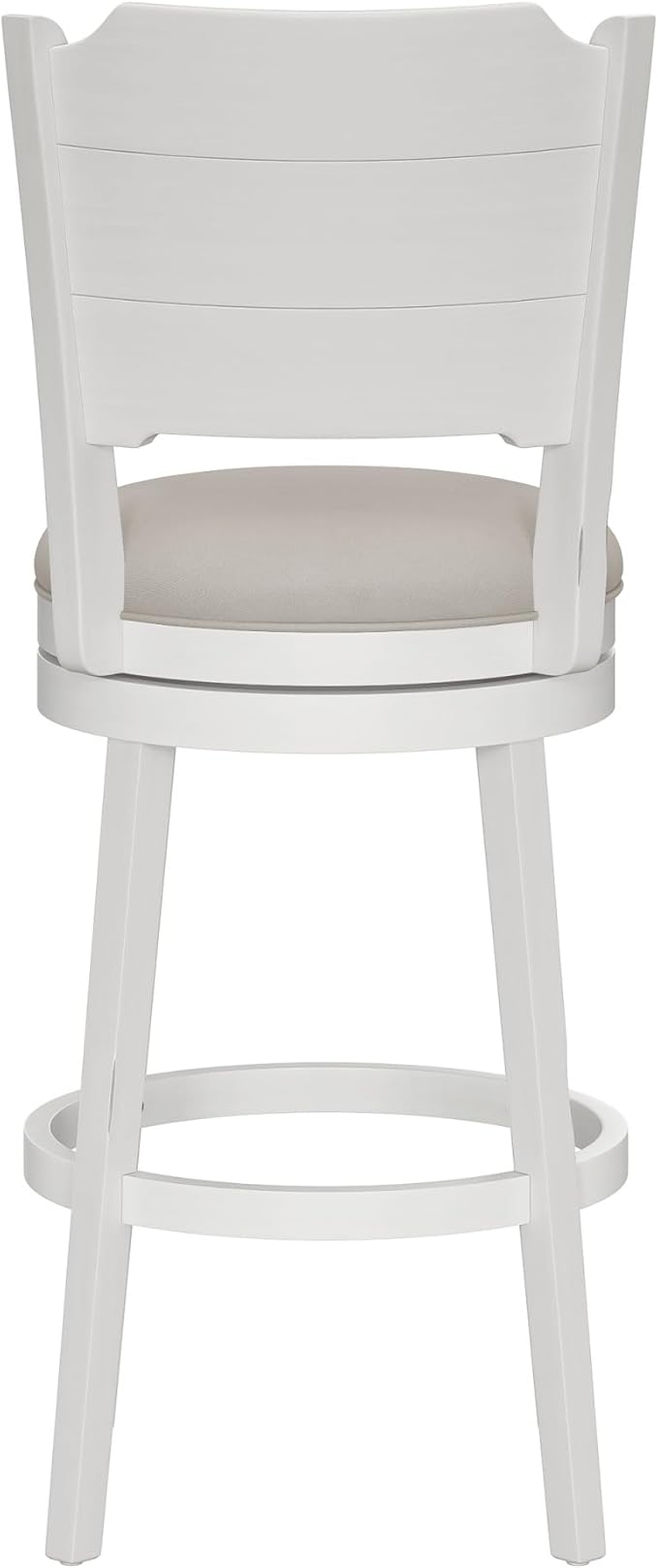 Hillsdale Clarion Wood Swivel Bar Height Stool, Sea White