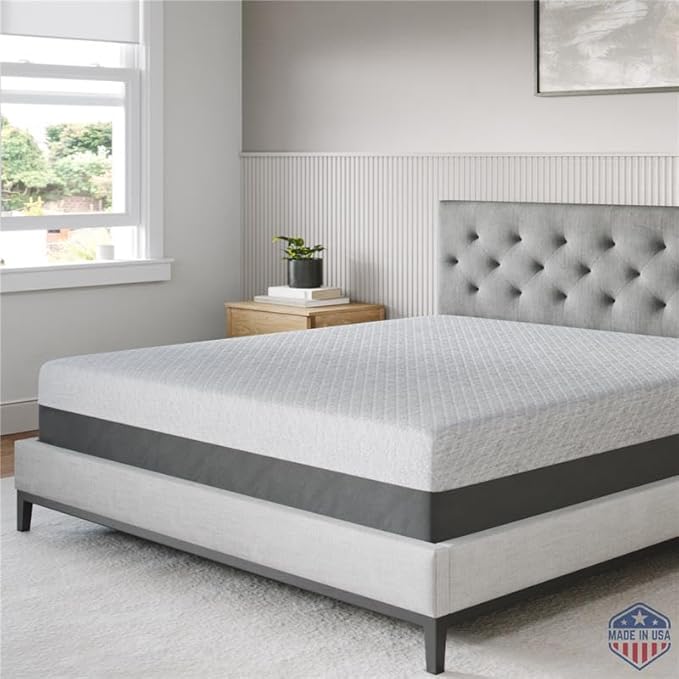 Celestial Sleep Gel Memory Foam Mattress in a Box, Made in The USA, CertiPUR-US® Certified Foam, Oeko-Tex, and Fiberglass-Free Certified Bed, 8 inch Firm - King