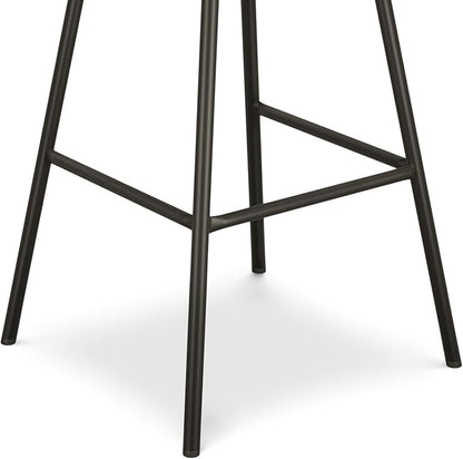 SIMPLIHOME Giselle Swivel Bar Stools (Set of 2) - 29 inch Seat Height Upholstered Metal Chairs in Natural Polyester Linen, Contemporary Seating for Kitchen or Bar with Cushioned Seat and Back