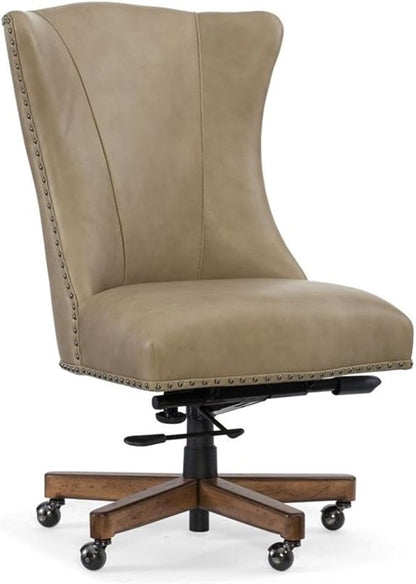 Hooker Furniture Lynn Leather Home Office Chair in Beige