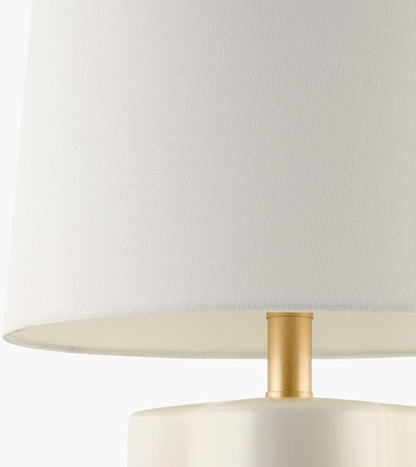 Livabliss Table Lamps, 27" Ocana Modern Bedside Nightstand Table Lamp for Bedroom Living Room Office, White Body with White Shade (27" H x 13" W x 13" D)